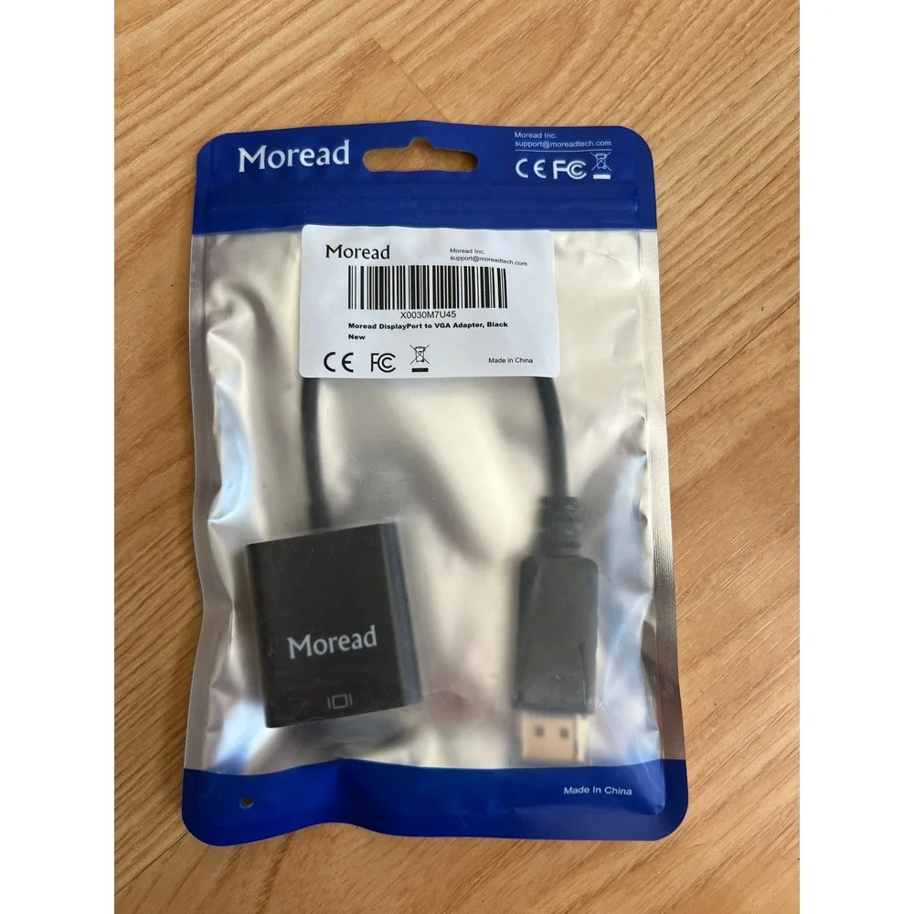 Moread DisplayPort to VGA Adapter OS Black Brand New 1080p Video Converter